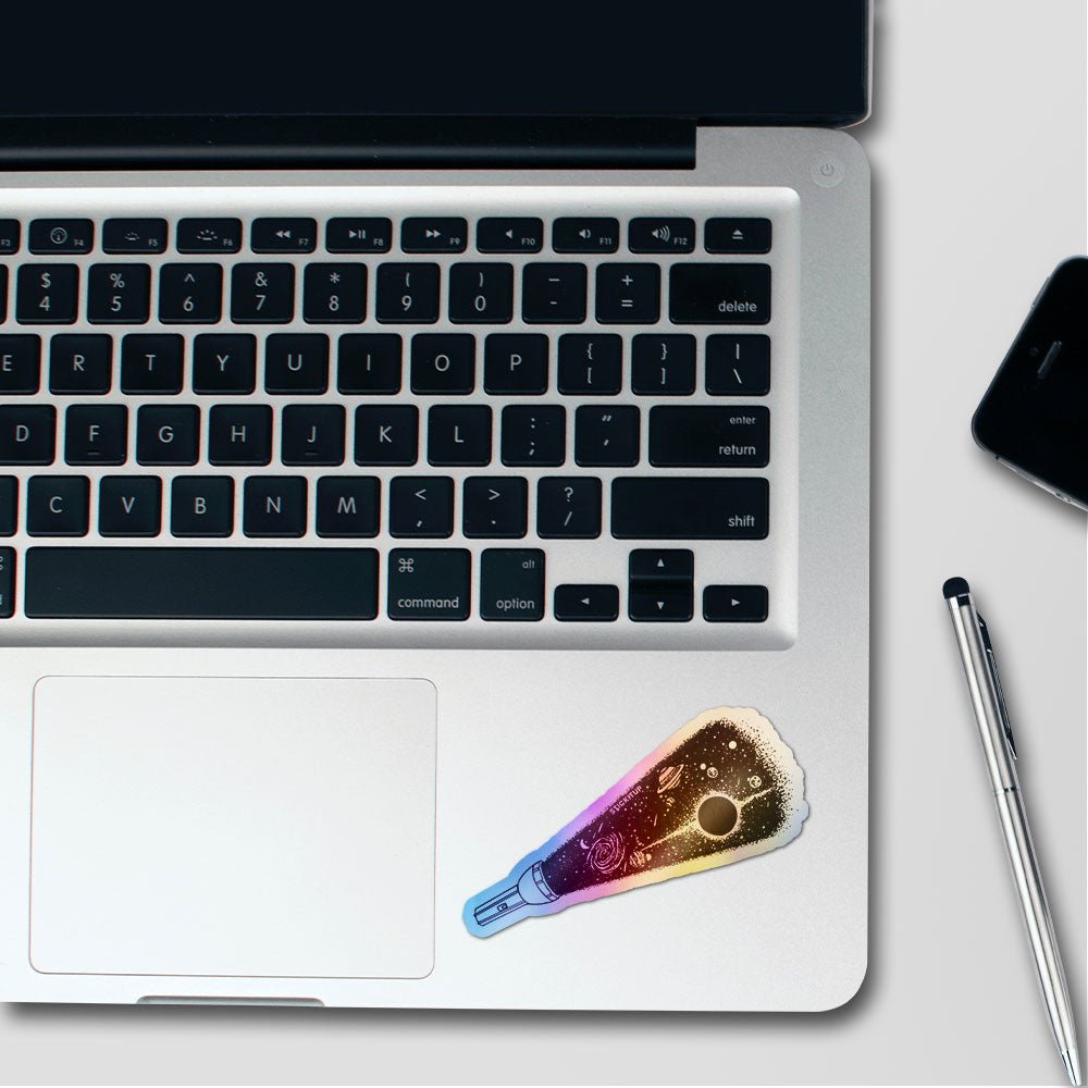 Galaxy Beam Holographic Stickers waterproof vinyl decal for laptop, bike, car & bottle