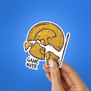 Game Over Sticker waterproof vinyl decal for laptop, bike, car & bottle