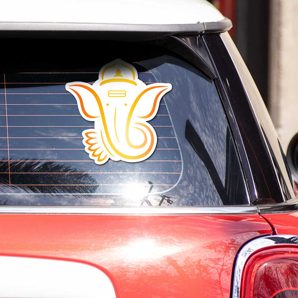 Ganesha 2.0 Bumper Sticker waterproof vinyl decal for laptop, bike, car & bottle