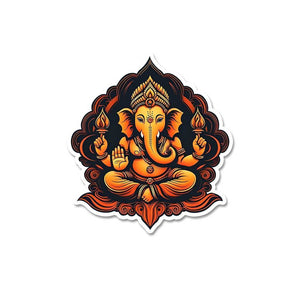 Ganpati Bappa Sticker waterproof vinyl decal for laptop, bike, car & bottle