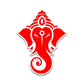 Ganpatibapa Mukh Bumper Sticker waterproof vinyl decal for laptop, bike, car & bottle