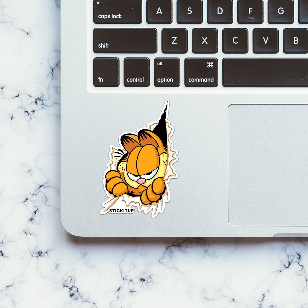 Garfield Cat Sticker waterproof vinyl decal for laptop, bike, car & bottle