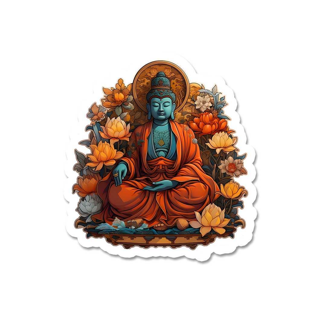 Gautama Buddha Sticker waterproof vinyl decal for laptop, bike, car & bottle