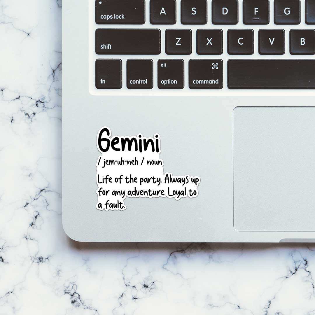 Gemini Sticker waterproof vinyl decal for laptop, bike, car & bottle