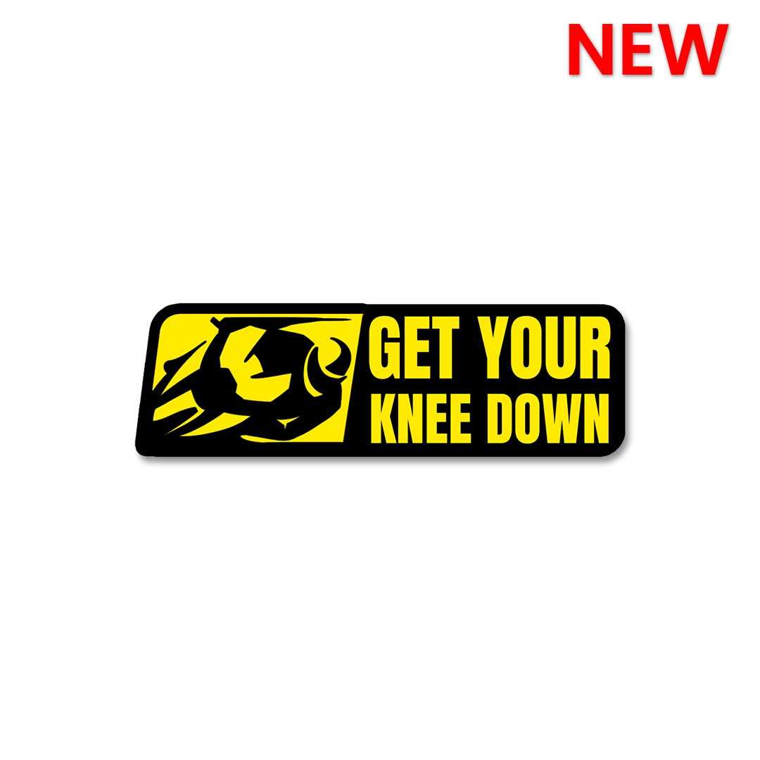 Get Your Knee Down Sticker waterproof vinyl decal for laptop, bike, car & bottle