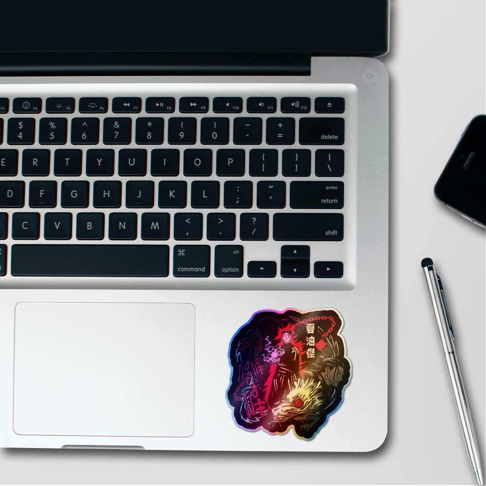 Geto Cursed Spirit Manipulator Holographic Sticker waterproof vinyl decal for laptop, bike, car & bottle