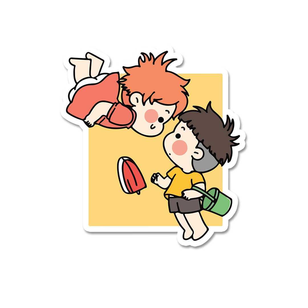 Ghibli Ponyo Sticker waterproof vinyl decal for laptop, bike, car & bottle