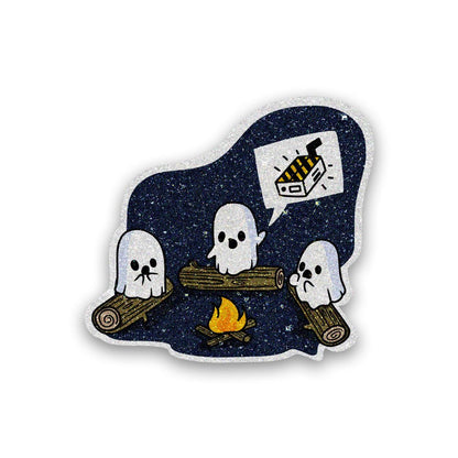 Ghost Glitter Sticker waterproof vinyl decal for laptop, bike, car & bottle