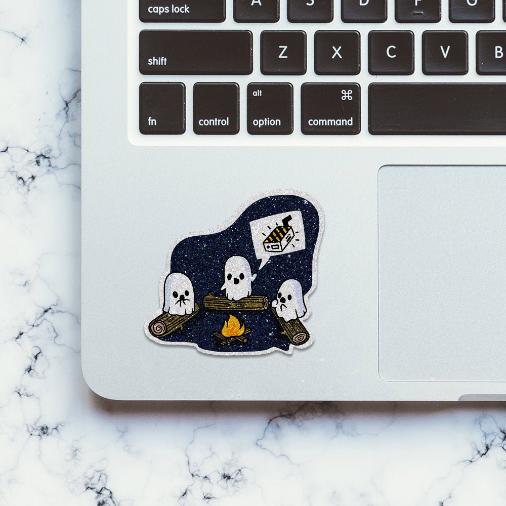 Ghost Glitter Sticker waterproof vinyl decal for laptop, bike, car & bottle