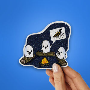 Ghost Glitter Sticker waterproof vinyl decal for laptop, bike, car & bottle