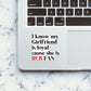 Girlfriend Is Rcb Fan Sticker waterproof vinyl decal for laptop, bike, car & bottle