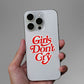 Girls Don't Cry Script Glitter Sticker