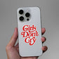 Girls Don't Cry Script Glitter Sticker - Glitter Stickers | STICK IT UP