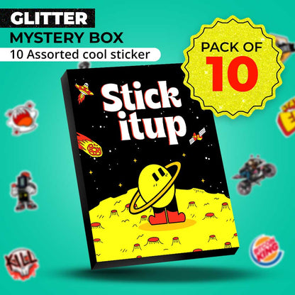 Glitter Mystery Box with 10 random glitter stickers by STICK IT UP