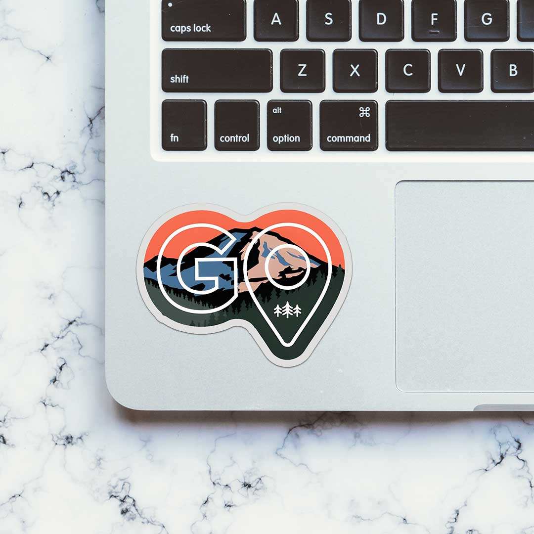 Go Adventure Sticker waterproof vinyl decal for laptop, bike, car & bottle