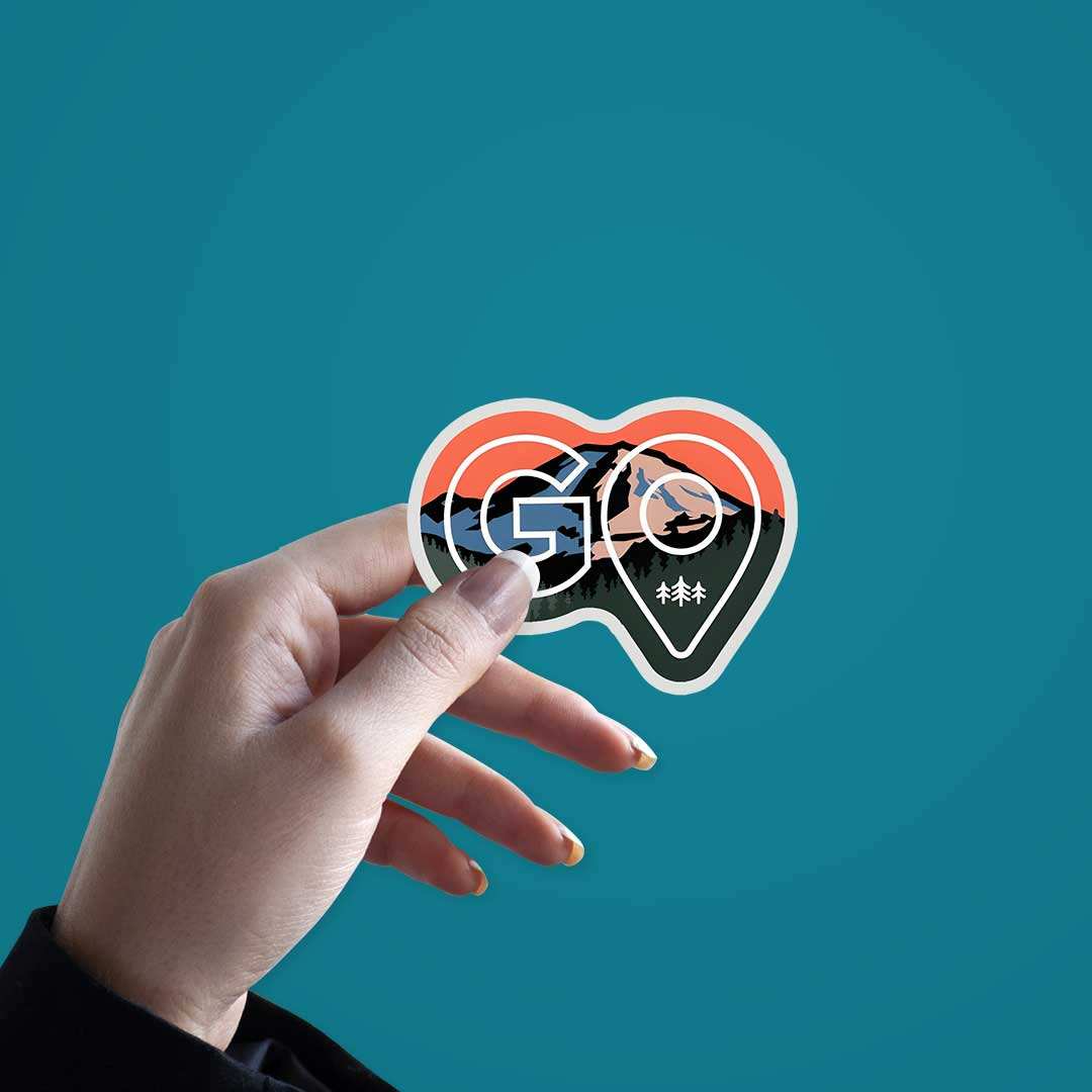 Go Adventure Sticker waterproof vinyl decal for laptop, bike, car & bottle