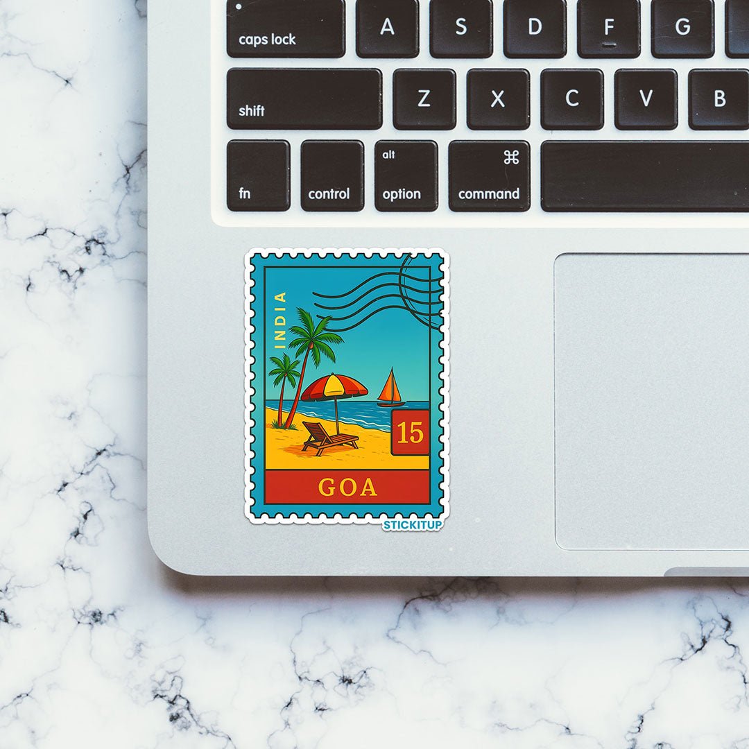 GOA STAMP Sticker waterproof vinyl decal for laptop, bike, car & bottle