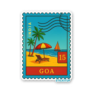 GOA STAMP Sticker waterproof vinyl decal for laptop, bike, car & bottle