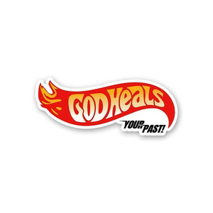 God Heals Sticker waterproof vinyl decal for laptop, bike, car & bottle