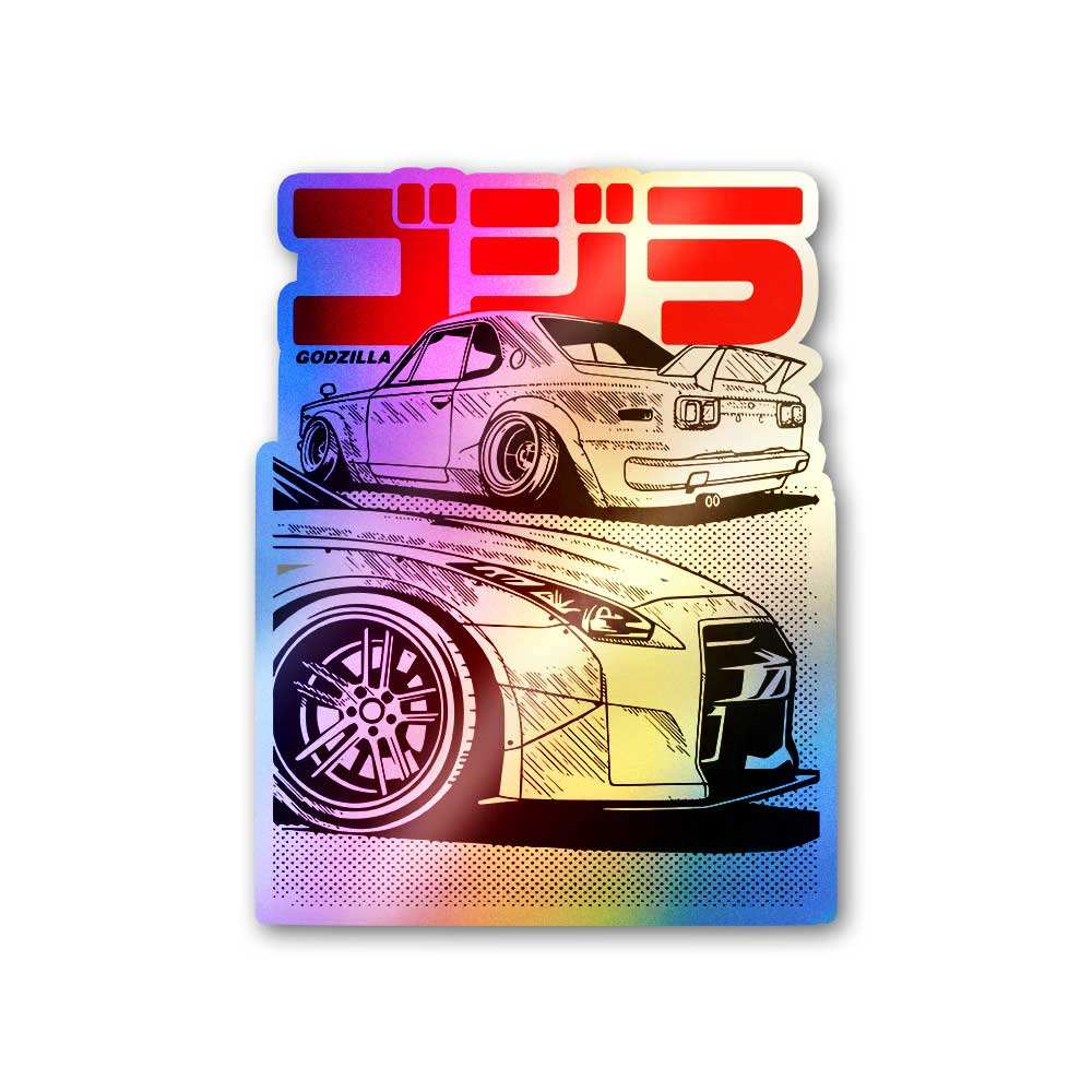Godzilla Car Holographic Sticker - Holographic stickers | STICK IT UP