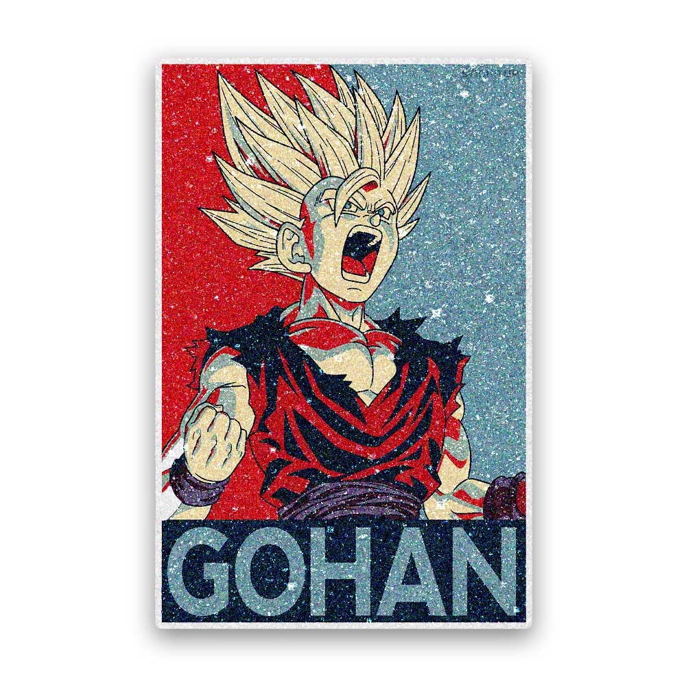 Golden Aura Warrior Glitter Sticker - Glitter Stickers | STICK IT UP
