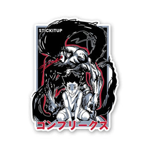 Gon Sticker waterproof vinyl decal for laptop, bike, car & bottle