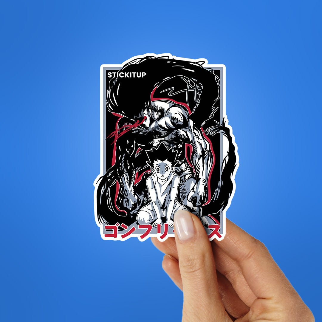 Gon Sticker waterproof vinyl decal for laptop, bike, car & bottle