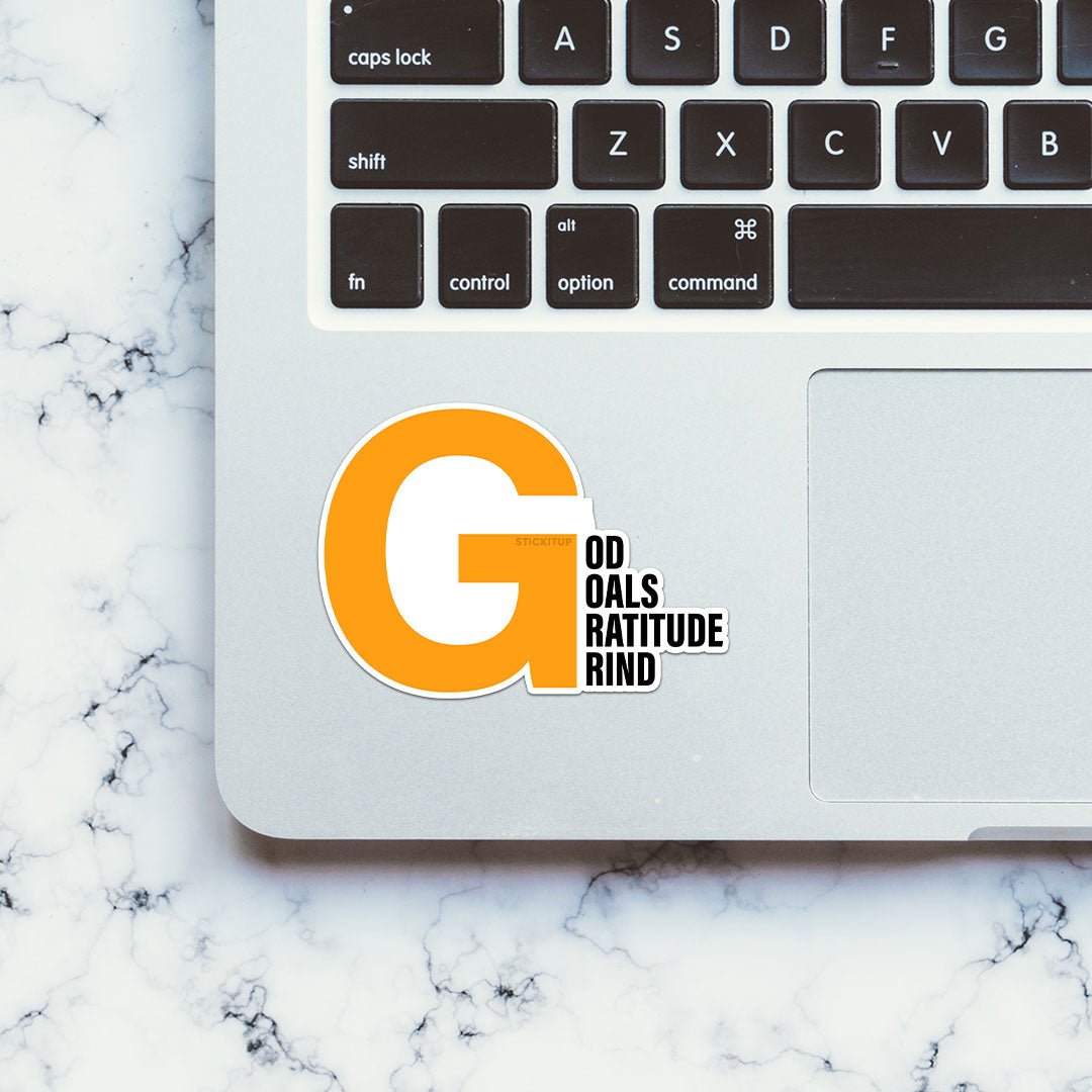 Good Goals Sticker waterproof vinyl decal for laptop, bike, car & bottle