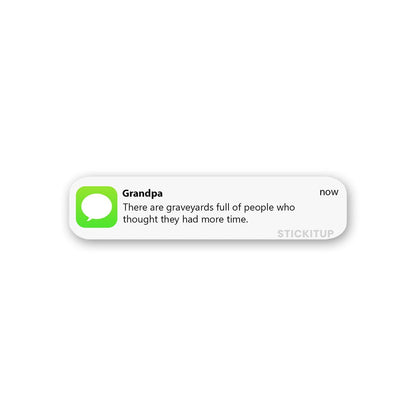 Grandpa Sticker waterproof vinyl decal for laptop, bike, car & bottle