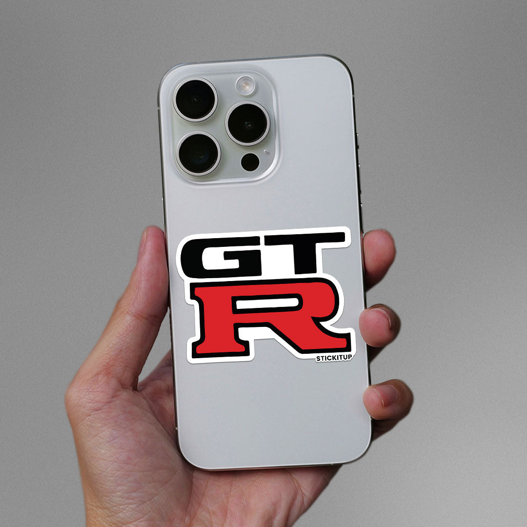 GT R Sticker waterproof vinyl decal for laptop, bike, car & bottle