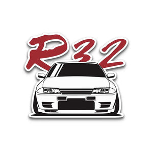 GTR R32 Bumper Sticker waterproof vinyl decal for laptop, bike, car & bottle