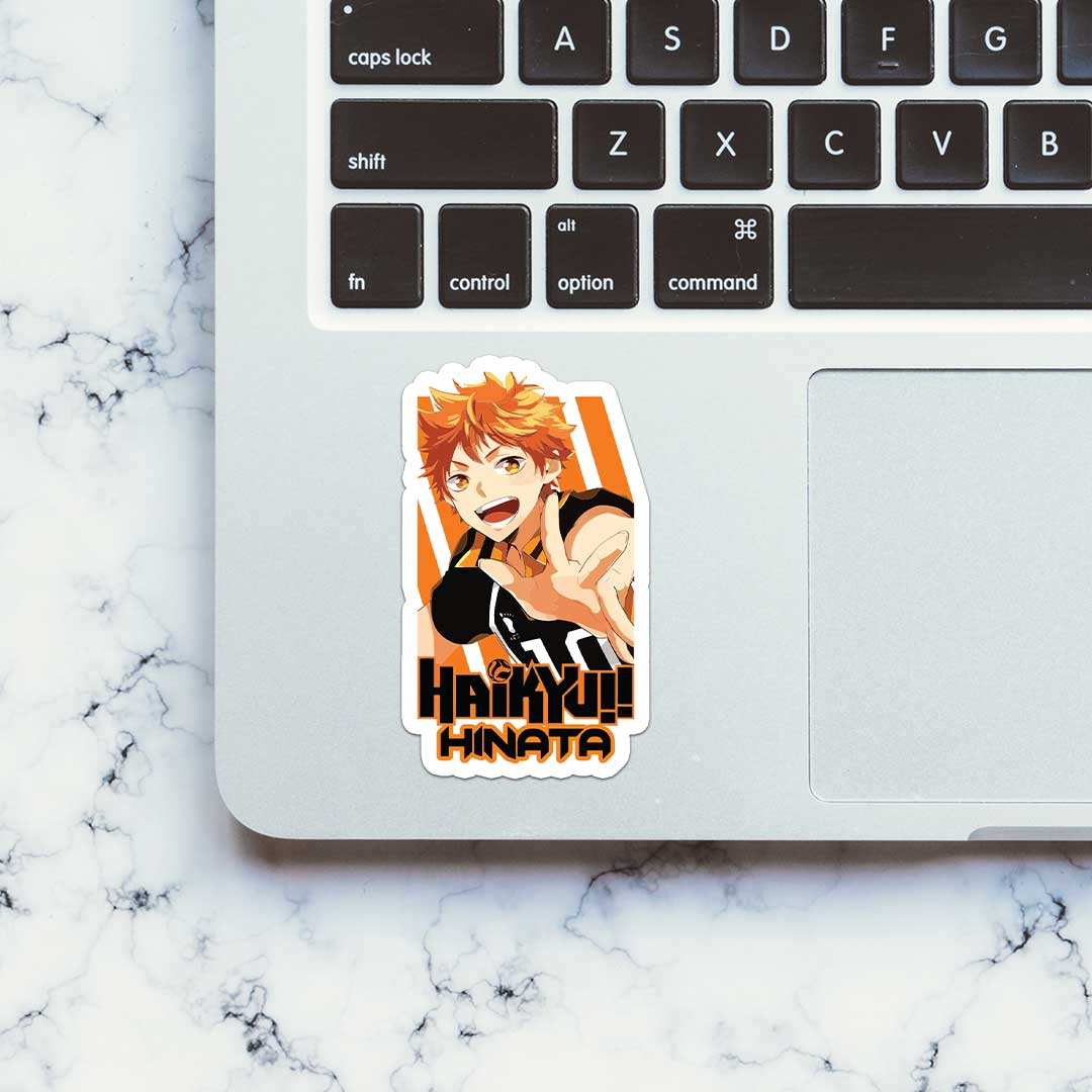 Haikyu Hinata Sticker waterproof vinyl decal for laptop, bike, car & bottle
