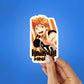 Haikyu Hinata Sticker waterproof vinyl decal for laptop, bike, car & bottle