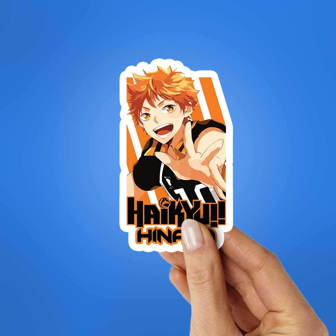 Haikyu Hinata Sticker waterproof vinyl decal for laptop, bike, car & bottle