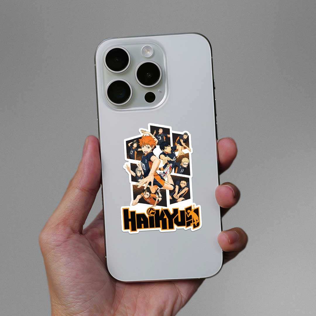 Haikyuu Squad Sticker waterproof vinyl decal for laptop, bike, car & bottle
