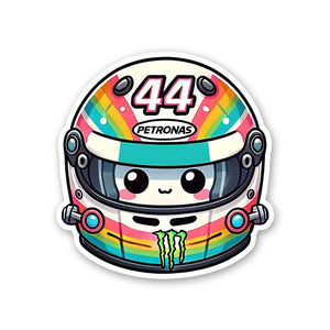Hamilton Helmet Sticker waterproof vinyl decal for laptop, bike, car & bottle