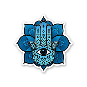 Hamsa Hand Sticker waterproof vinyl decal for laptop, bike, car & bottle