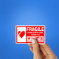 Handle With Care Sticker waterproof vinyl decal for laptop, bike, car & bottle