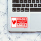 Handle With Care Sticker waterproof vinyl decal for laptop, bike, car & bottle