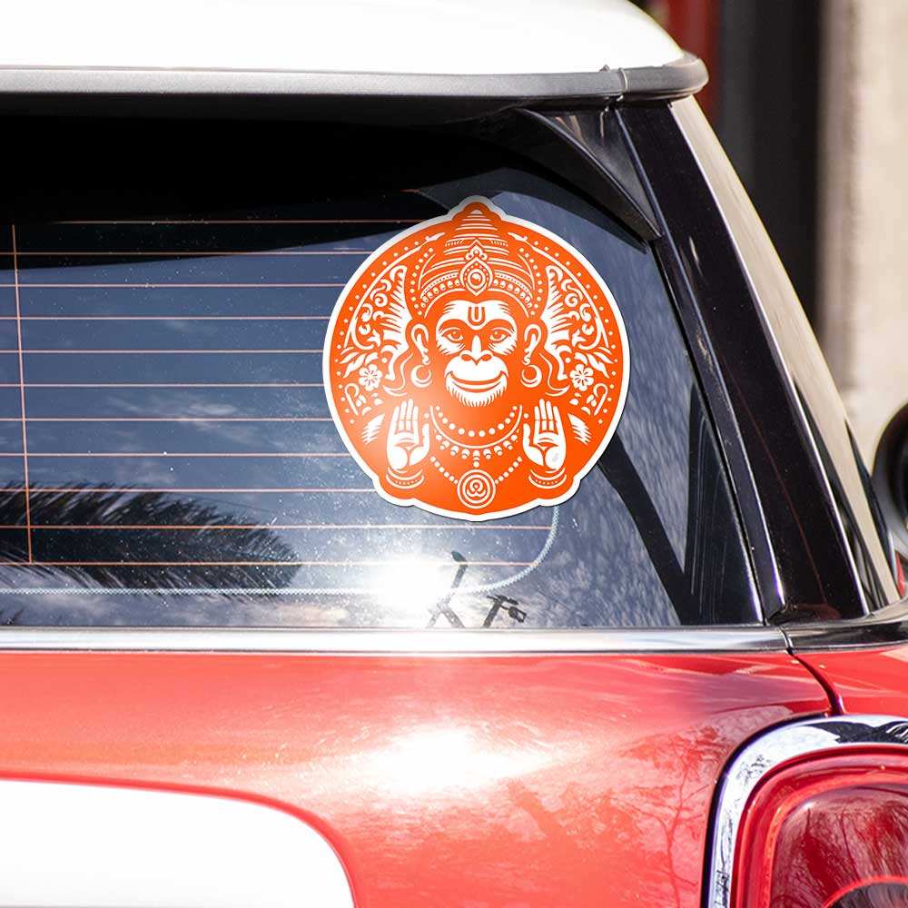Hanuman Bumper Sticker waterproof vinyl decal for laptop, bike, car & bottle