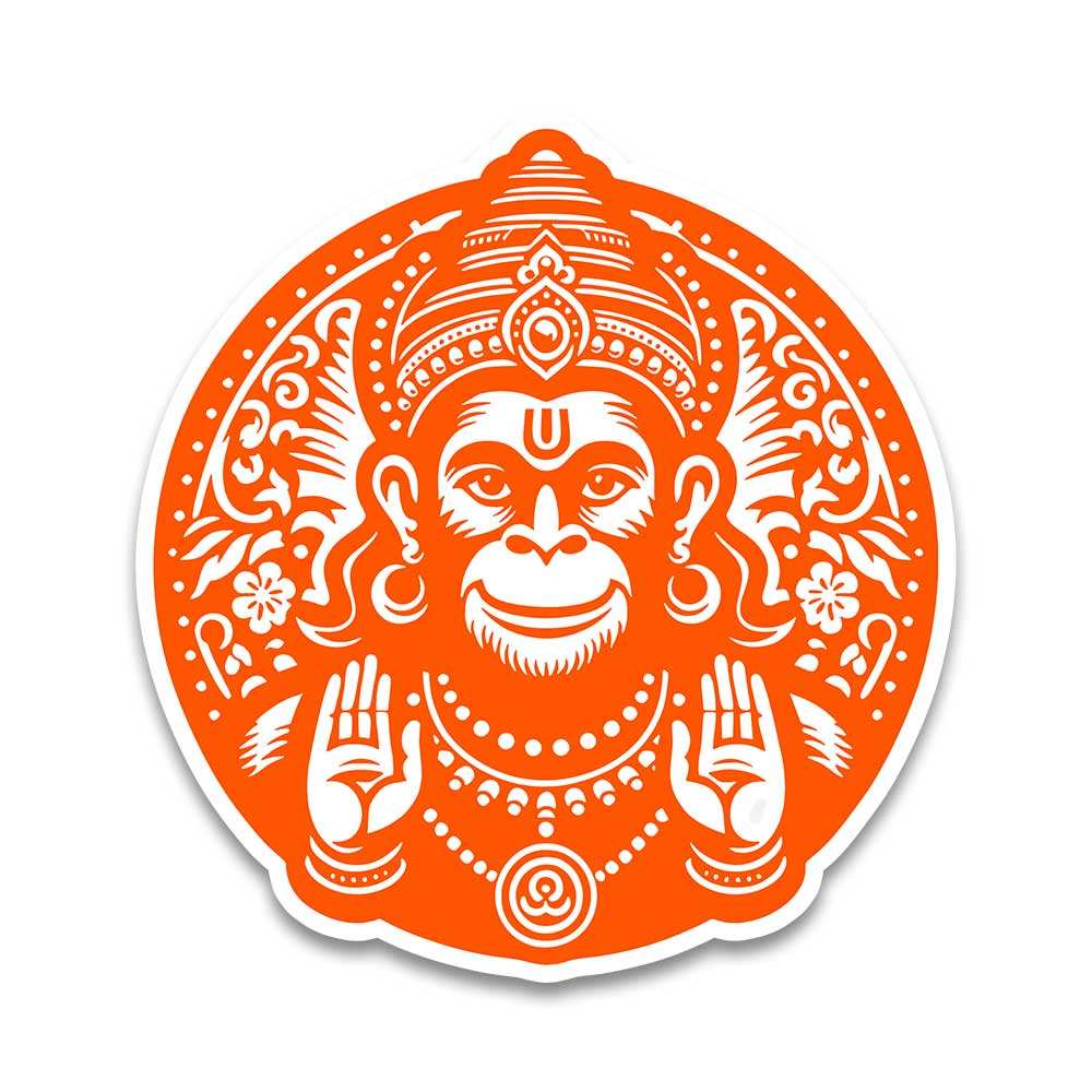 Hanuman Bumper Sticker waterproof vinyl decal for laptop, bike, car & bottle