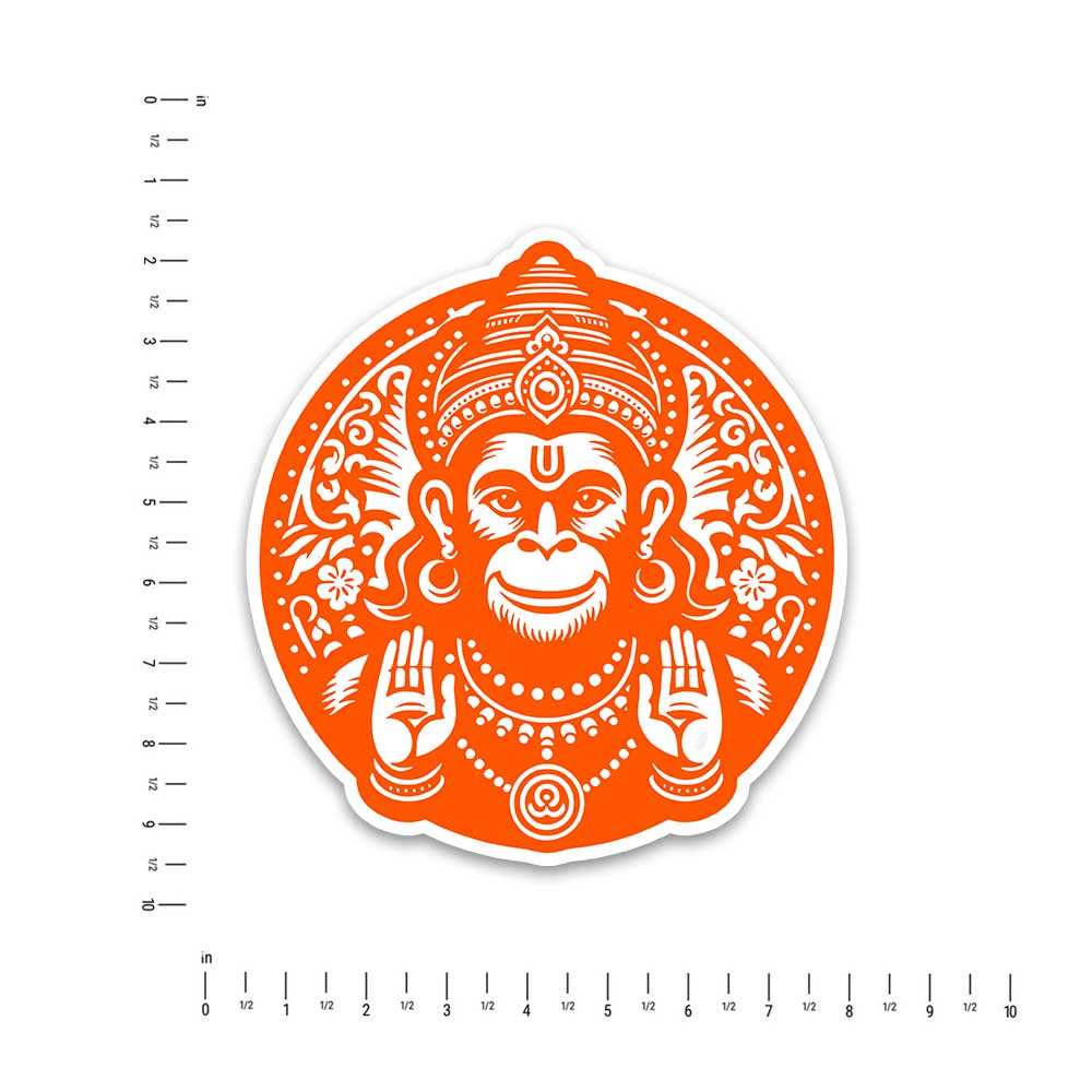 Hanuman Bumper Sticker waterproof vinyl decal for laptop, bike, car & bottle