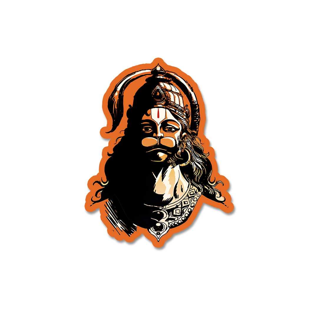 Hanuman Sticker waterproof vinyl decal for laptop, bike, car & bottle