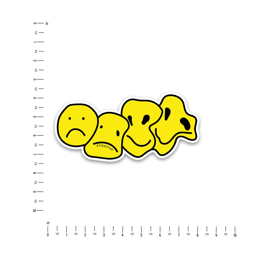 Happy fece Bumper Sticker - STICK IT UP
