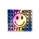 Happy Mind Holographic Stickers waterproof vinyl decal for laptop, bike, car & bottle