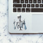 HAPPY SKULL Sticker waterproof vinyl decal for laptop, bike, car & bottle
