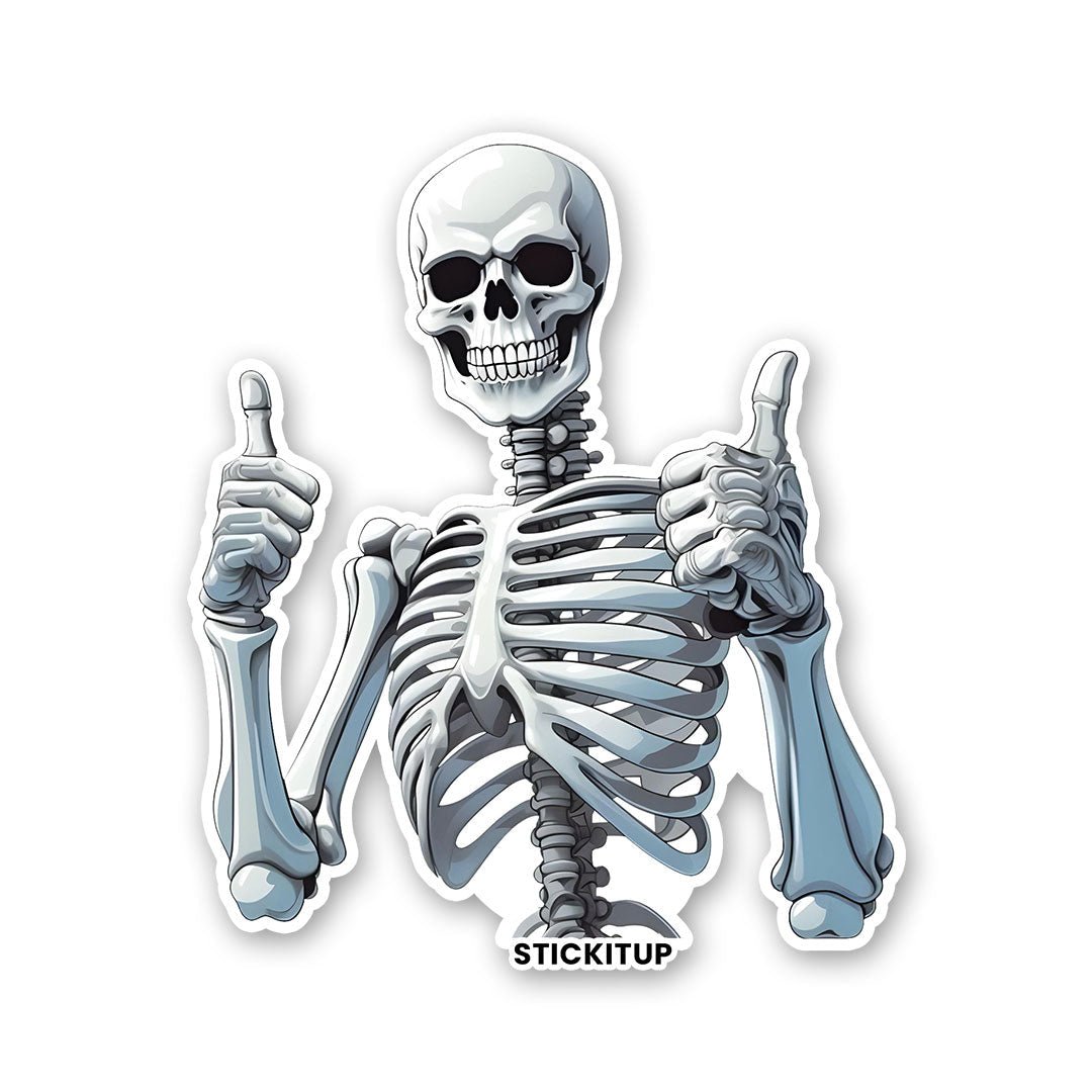 HAPPY SKULL Sticker waterproof vinyl decal for laptop, bike, car & bottle