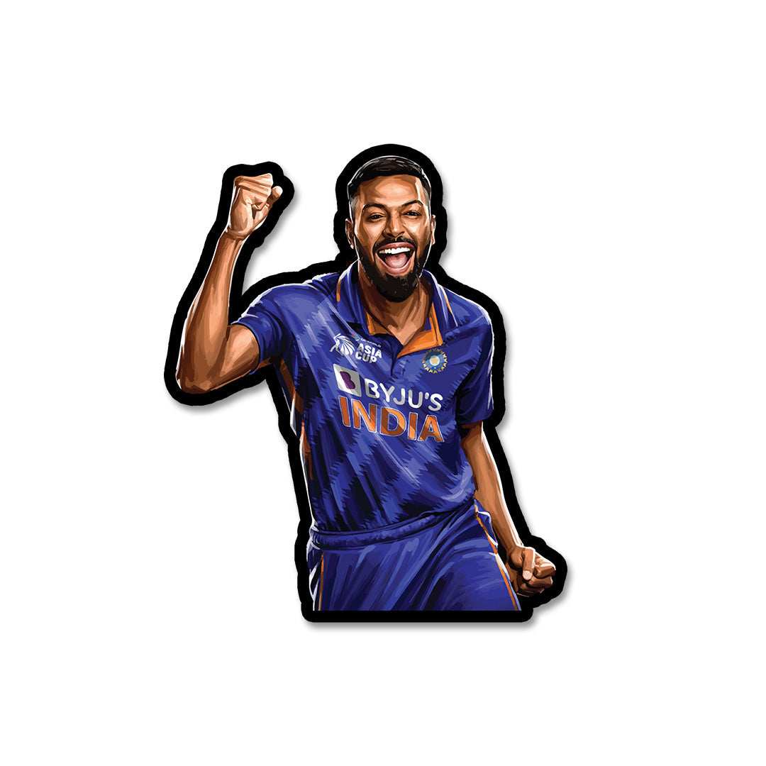 Hardik Pandya Sticker waterproof vinyl decal for laptop, bike, car & bottle