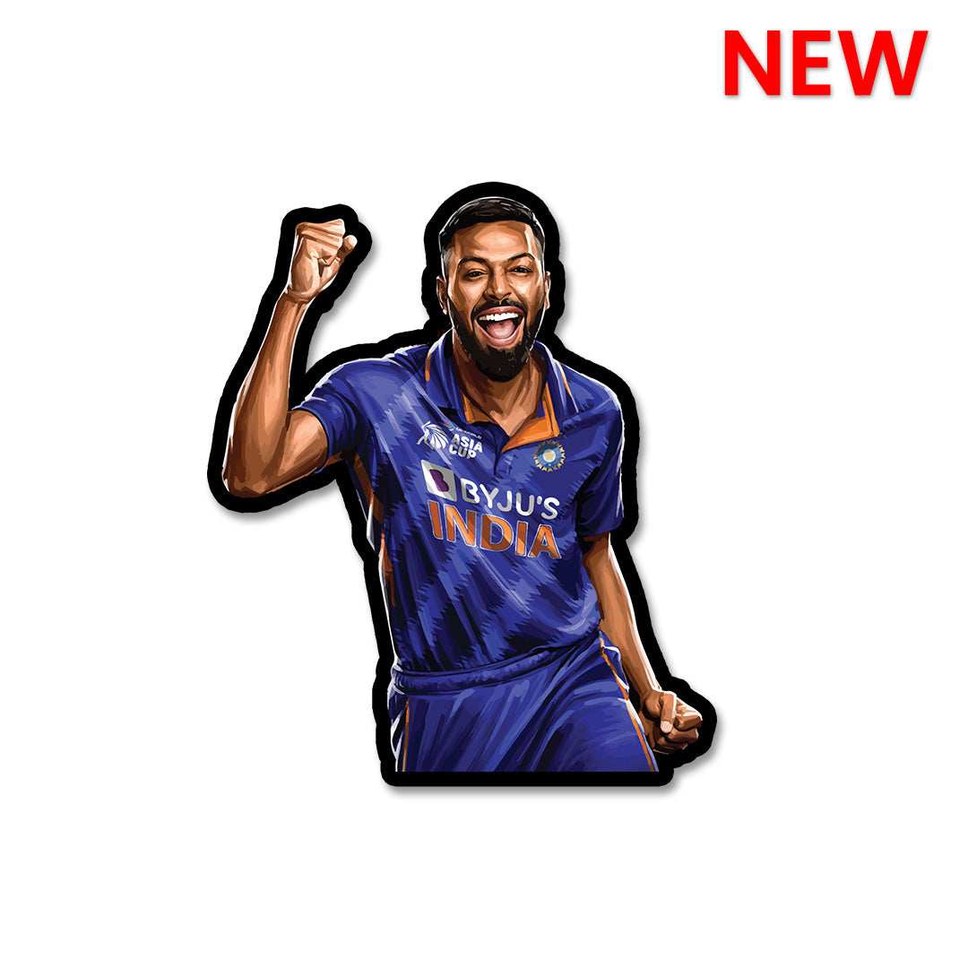 Hardik Pandya Sticker waterproof vinyl decal for laptop, bike, car & bottle