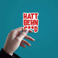 Hatt Sticker waterproof vinyl decal for laptop, bike, car & bottle